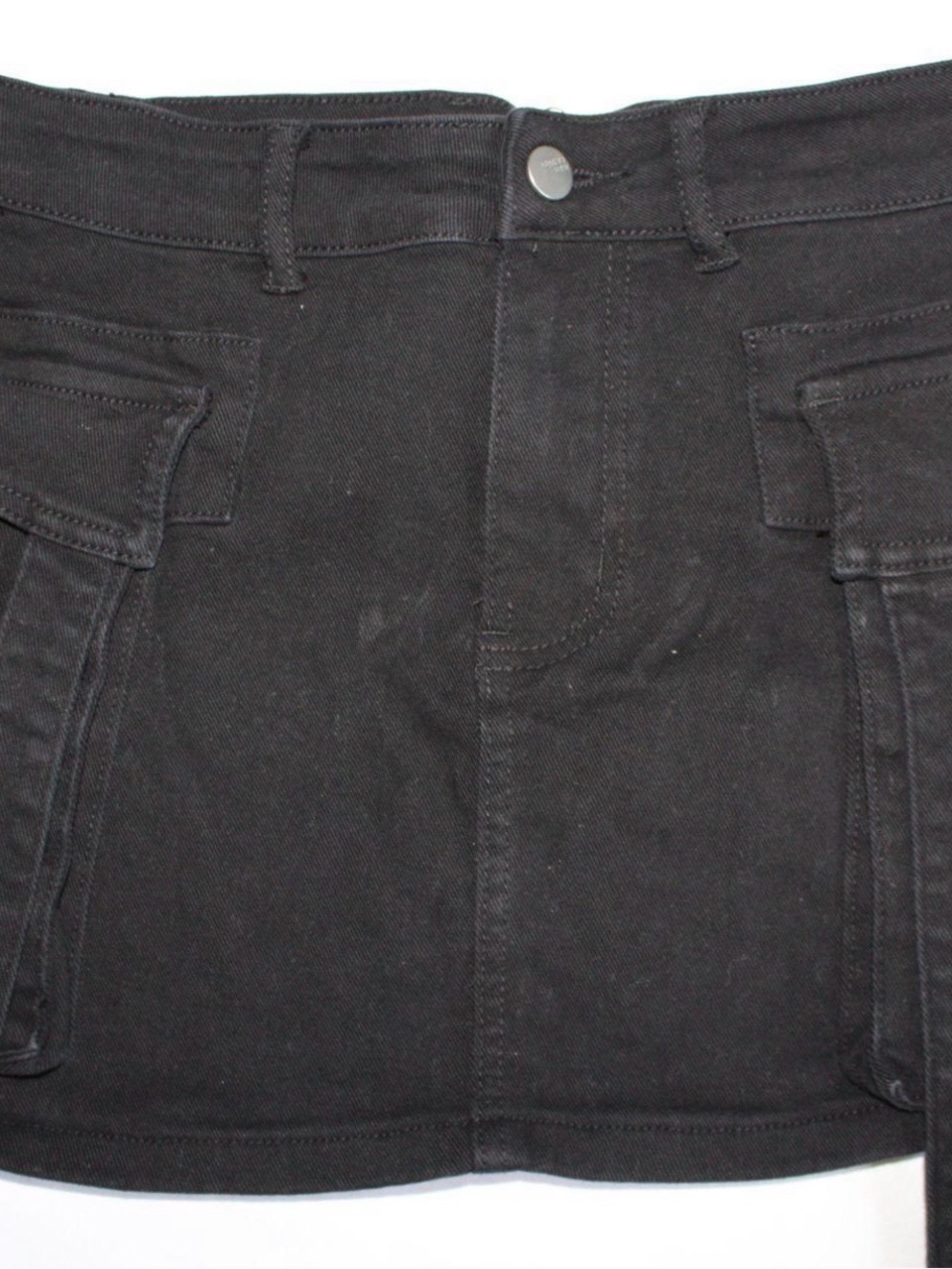 Source Unknown Black Mini Skirt with Cargo Pockets
